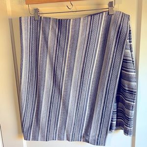 J. Jill Faux Wrap Style Knit Skirt with Asymmetrical Hem, Size L